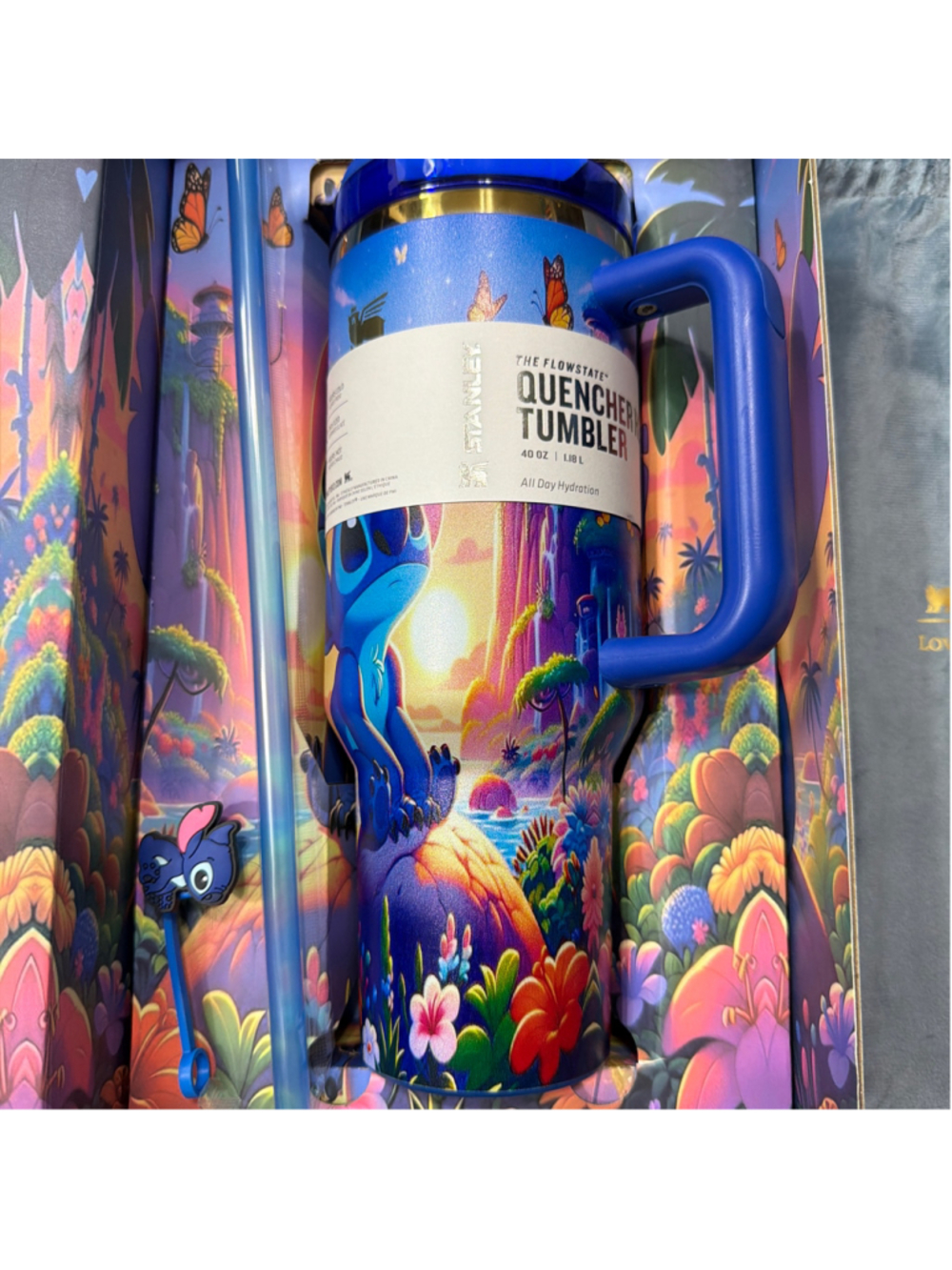 Stitch Stanley x LoveShackFancy Stitch Quencher H2.0 Tumbler 40oz - Picture 2 of 6